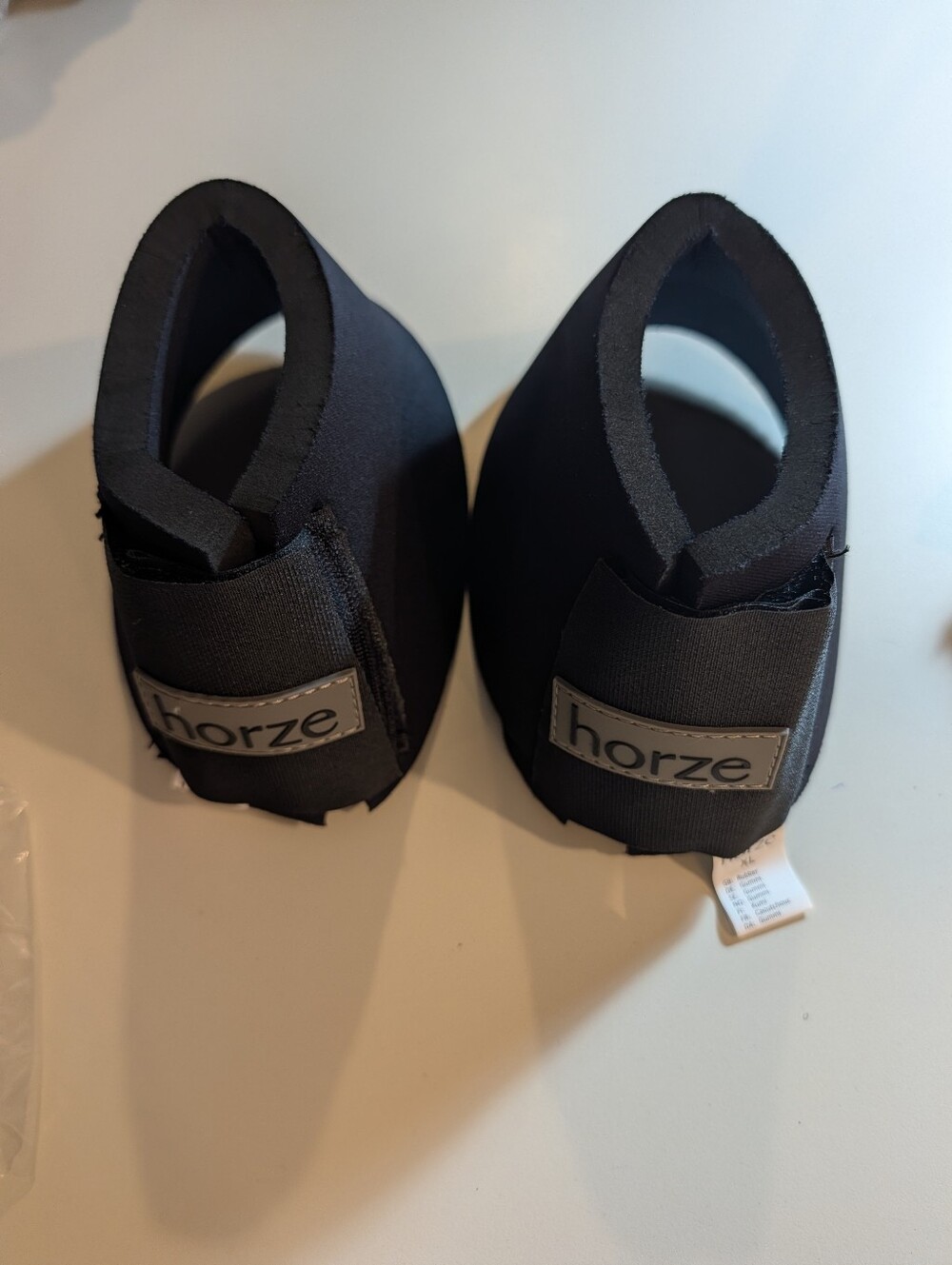 Horze Pro Overreach Black Neoprene Bell Boots - Protective Overreach Boots